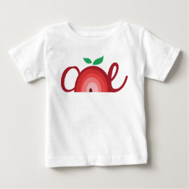 Boho Red Rainbow Apple Erster Geburtstag Baby T-shirt