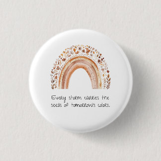Boho-Regenbogen-Anstecknadel Button