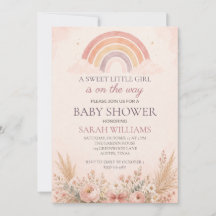 Boho-Regenbogen-Baby-Mädchen-Party