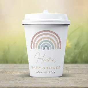 Boho Regenbogen-Baby-Party Pappbecher