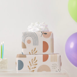 Boho-Regenbogen-Botanik Geschenkpapier
