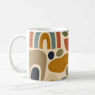 Boho-Regenbogen & Botanisches Nahtloses Muster Kaffeetasse