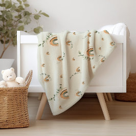 Boho Regenbogen Eukalyptus Kinderzimmer Babydusche Fleecedecke