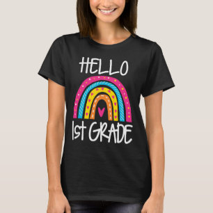 Boho Regenbogen Hallo 1. Klasse Erster Schultag Le T-Shirt