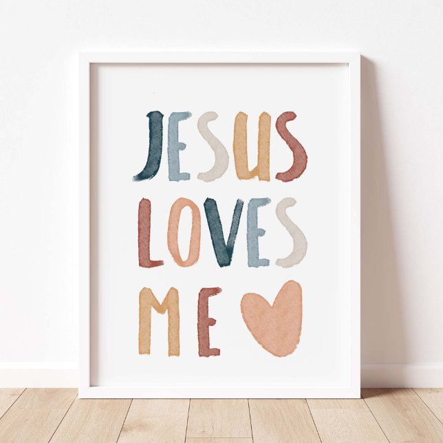 Boho Regenbogen Jesus Liebe ich drucken Poster (Von Creator hochgeladen)