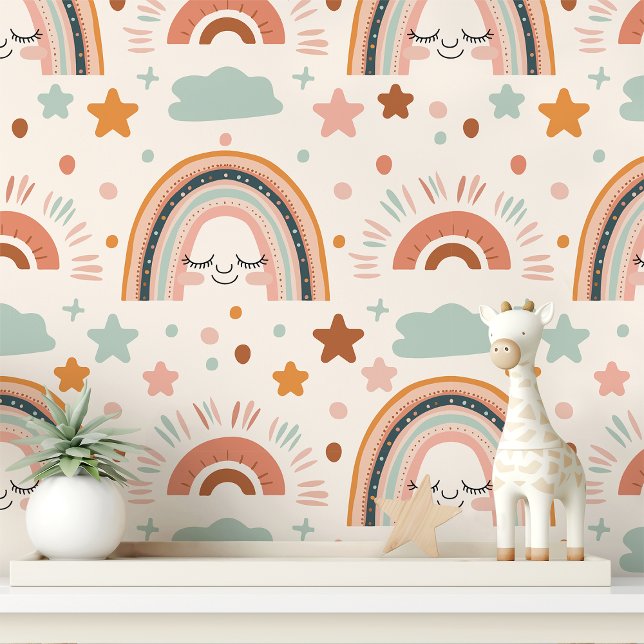 Boho-Regenbogen-Kinderzimmer Tapete (Von Creator hochgeladen)