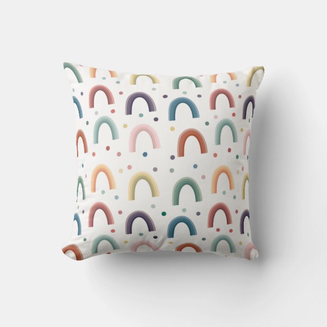 Boho-Regenbogen Kissen (Vorderseite)