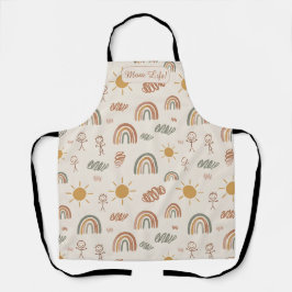 Boho-Regenbogen mit individuellem Aufdruck 'Mom Li Schürze