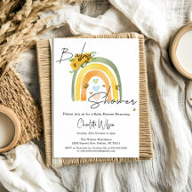 Boho Regenbogen mit Sonnenblumen Babydusche