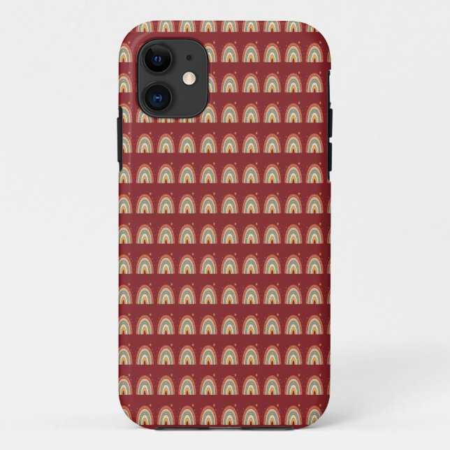 Boho-Regenbogen-Muster-Halstuch Case-Mate iPhone Hülle (Rückseite)