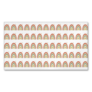 Boho-Regenbogen-Muster-Halstuch Magnetische Visitenkarte