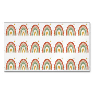 Boho-Regenbogen-Muster Krawatte Magnetische Visitenkarte