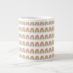 Boho-Regenbogen-Muster-Schlips Jumbo-Tasse