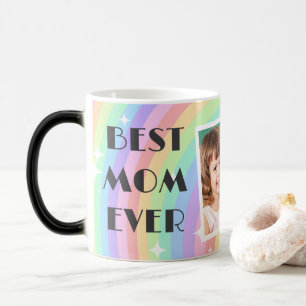 Boho Regenbogen Muttertags-Tasse - Retro grooviges Verwandlungstasse