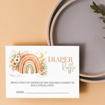 Boho-Regenbogen neutrale Babyparty-Windel-Raffle