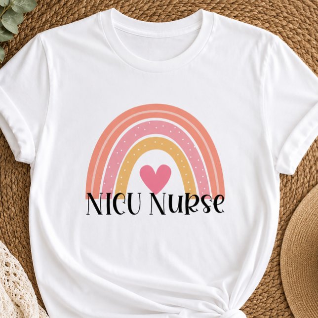 Boho-Regenbogen-NICU-Krankenschwester T-Shirt (NICU nurse shirt)
