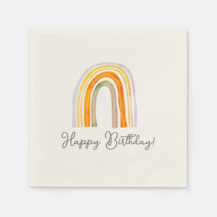 Boho Regenbogen zeichnend Birthday Party Serviette