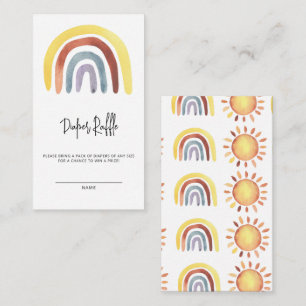 Boho Regenbogenbaby-Gewinnschein Begleitkarte