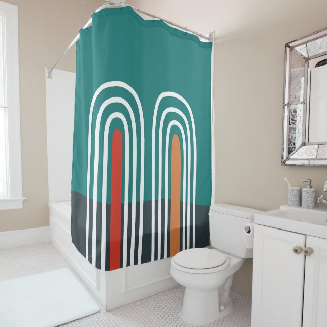 Boho Regenbogendesign Duschvorhang (Beispiel)