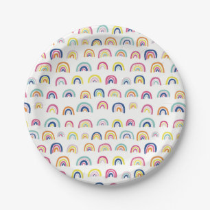 Boho-Regenbogenmuster Pappteller
