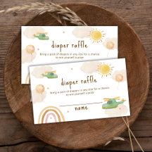 Boho-Reise-Hubschrauber-Windeln-Raffle-Baby-Party