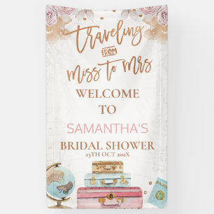 Boho reist Miss zu Mrs. Brautparty Banner