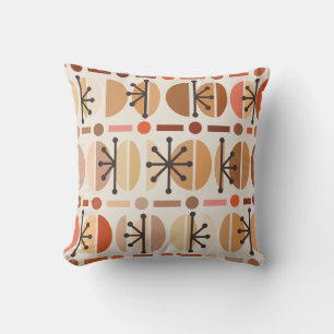 Boho Retro Bowls Lines Earth Tones Kissen