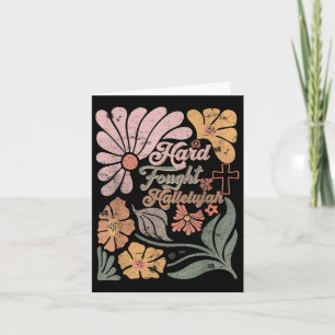 Boho Retro Christlich hart erkämpft Hallelujah Men Karte