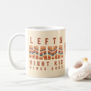Boho Retro Custom Linkshänder-Mama Seit Jahr Herz Kaffeetasse