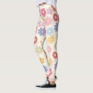 Boho Retro Daisy Blume im Sommer 70 Leggings