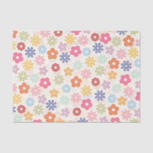Boho Retro Daisy Blume im Sommer 70 Seidenpapier
