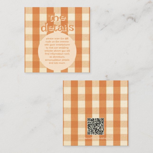 Boho Retro Groovy Colorful Wavy Wedding Begleitkarte (Vorne/Hinten)