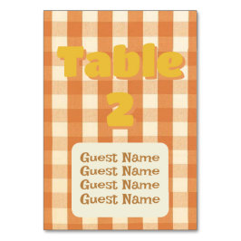 Boho Retro Groovy Colorful Wavy Wedding Tischnummer