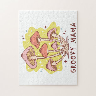 Boho Retro Groovy Mama Puzzle