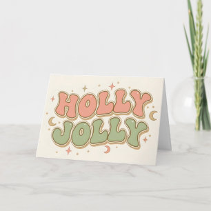 Boho Retro Holly Jolly Weihnachten