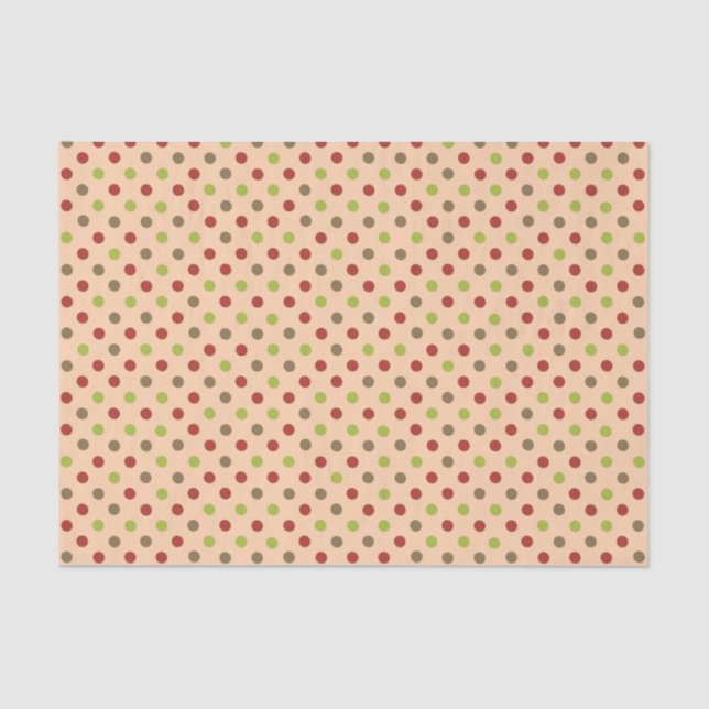 Boho Retro Modern Dot Tissue Paper Seidenpapier (Vorderseite)