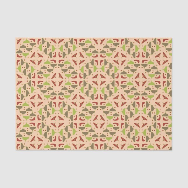 Boho Retro Modern Graphic Tissue Paper Seidenpapier (Vorderseite)