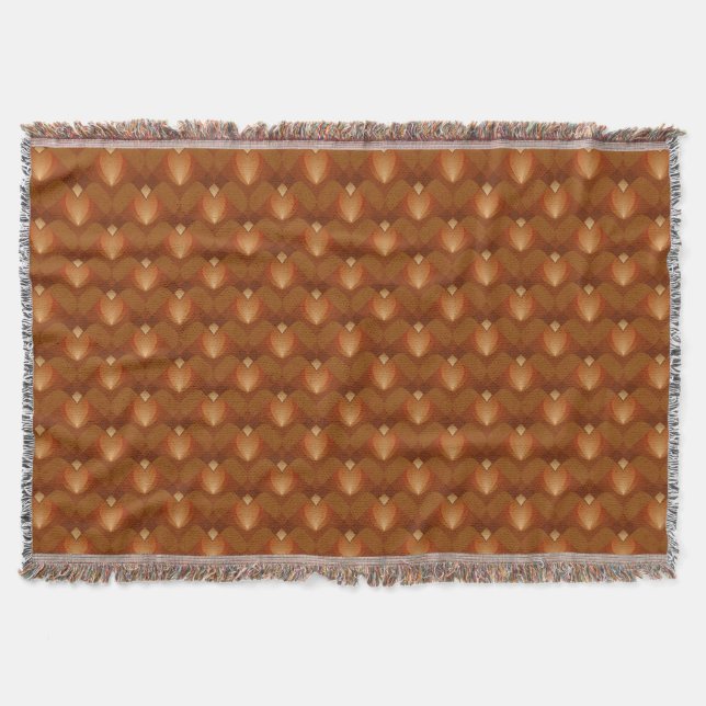 Boho Retro Muster im 70er Style Decke (Vorderseite)