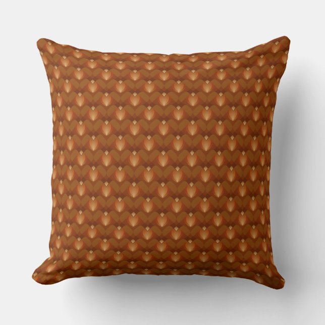 Boho Retro Muster im 70er Style Kissen (Vorderseite)