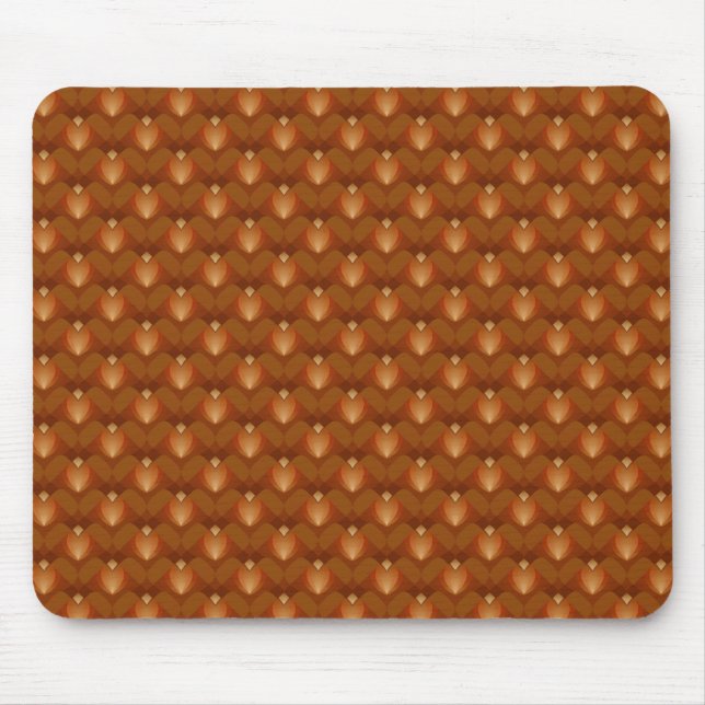 Boho Retro Muster im 70er Style Mousepad (Vorne)