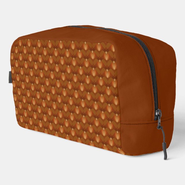 Boho Retro Muster im 70er Style Waschbeutel (Rechte Ecke)