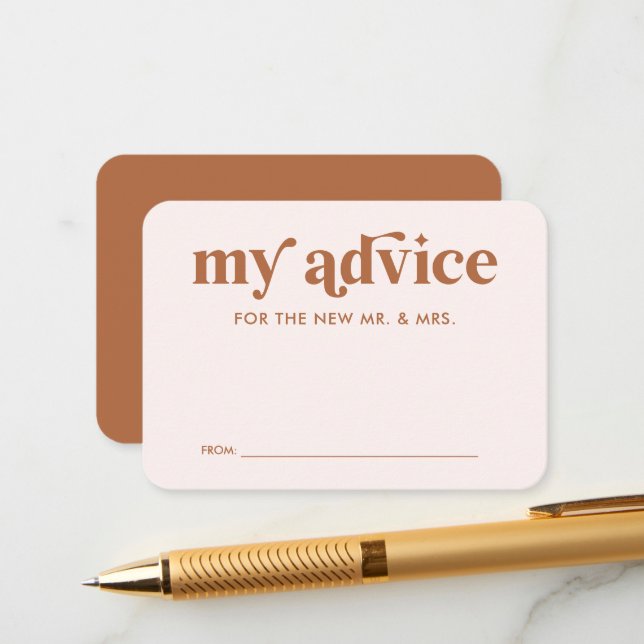 Boho Retro Orange Terracotta Hochzeitsempfehlung K Begleitkarte (Vorderseite/Rückseite Beispiel)