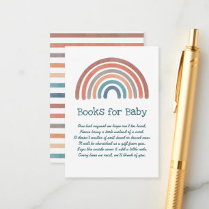 Boho Retro Rainbow Baby Duschbücher für Baby Begleitkarte