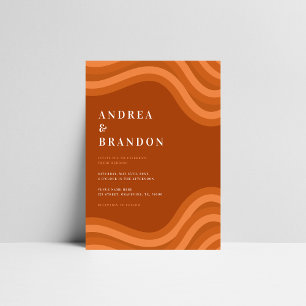 Boho Retro Rainbow QR Code UAWG All in One Wedding Einladung