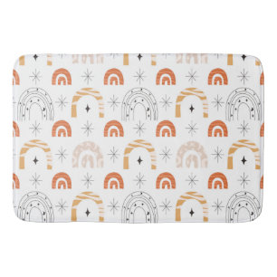 Boho retro Regenbogenline art mostars Badematte