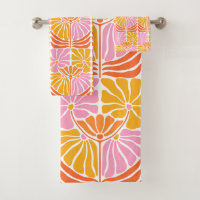 Boho Retro Rosa Blütenrosa Senf