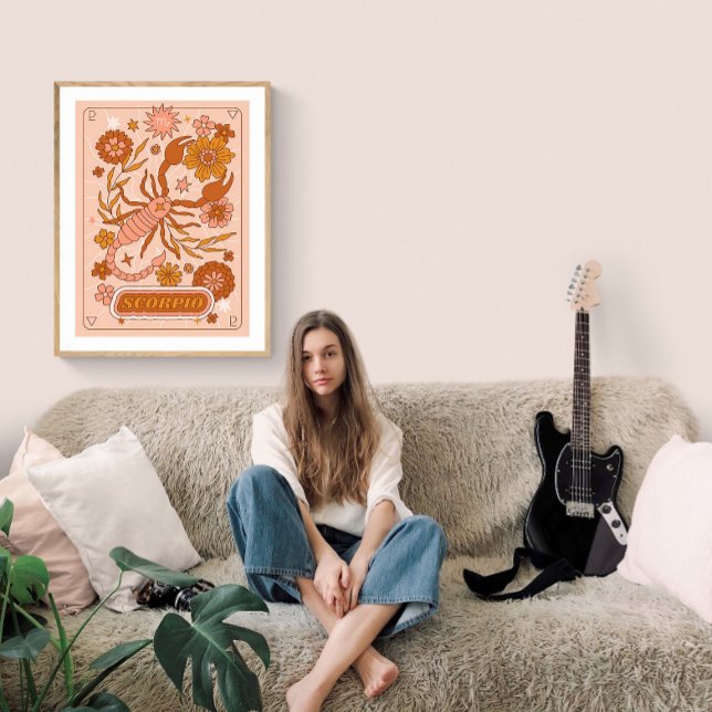 Boho Retro Scorpio Zodiac Poster (Von Creator hochgeladen)