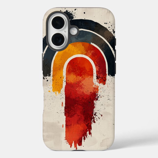 Boho Retro Splash Rainbow Phone Case (Rückseite)