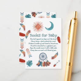 Boho Retro Sun Moon Baby Showbücher für Baby Enc Begleitkarte