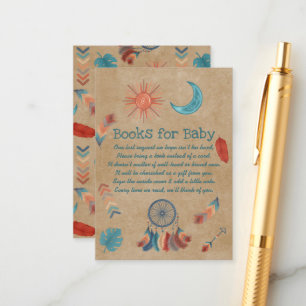 Boho Retro Sun Moon Babydusche Bücher für Baby Begleitkarte